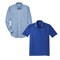 Mix of Shirt & Polo - D640 French Blue & CS418 Royal