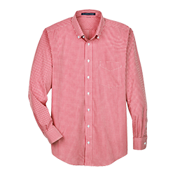 Gingham Check Shirt - Red - D640
