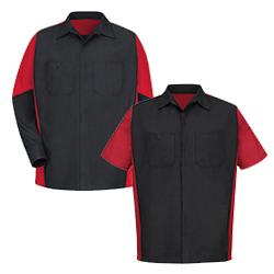 Two-Tone Crew Shirt (Black & Red)