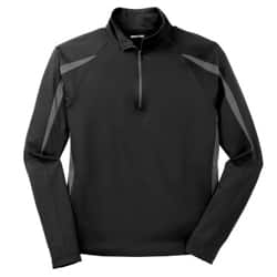 Sport-Wick Colorblock 1/2 Zip ST851 (Black/Charcoal Grey-2 pullovers)