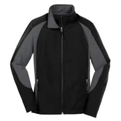 Colorblock Soft Shell Jacket ST970  (Black/Iron Grey-2 jackets)